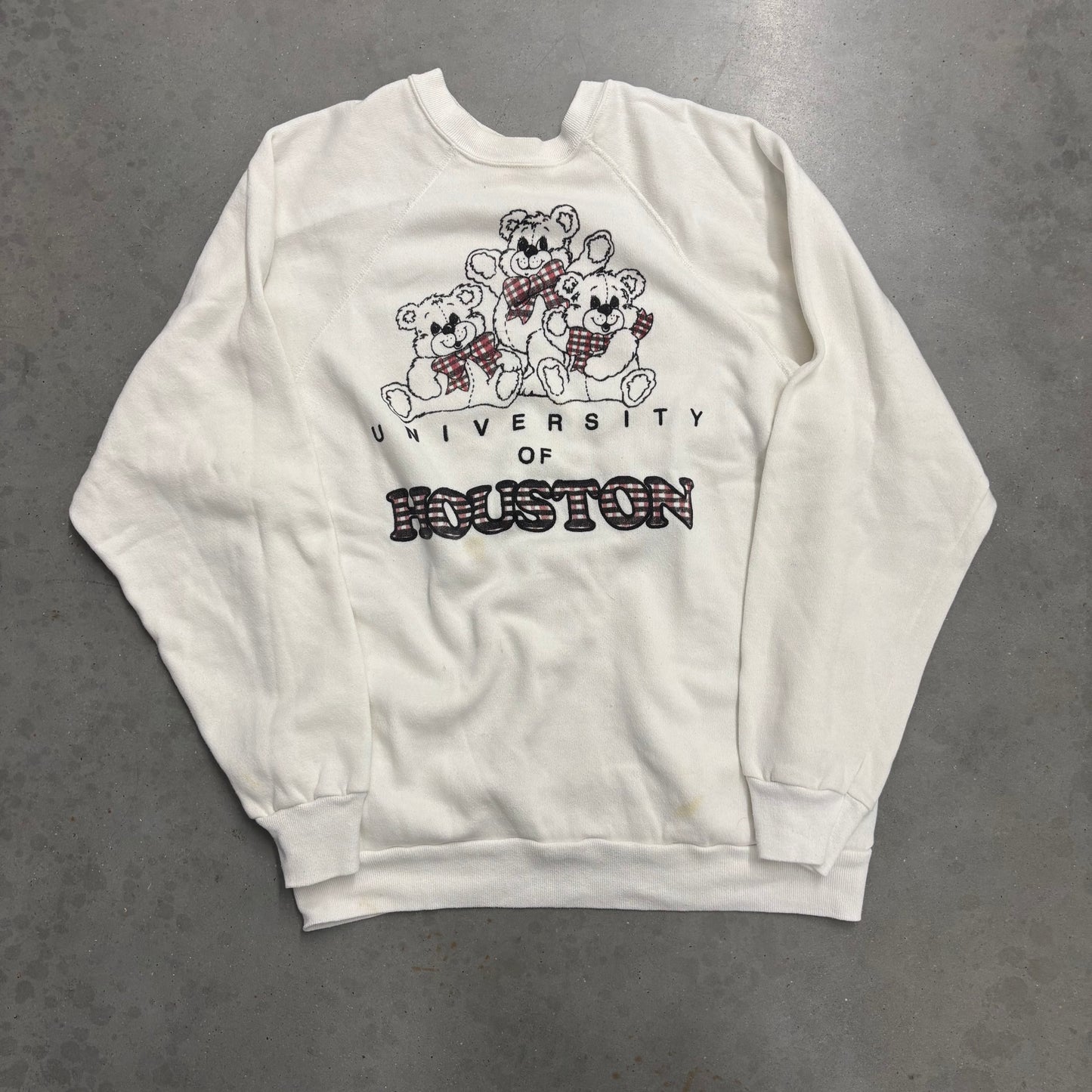 Vintage 90s University of Houston Teddy Bear Crewneck