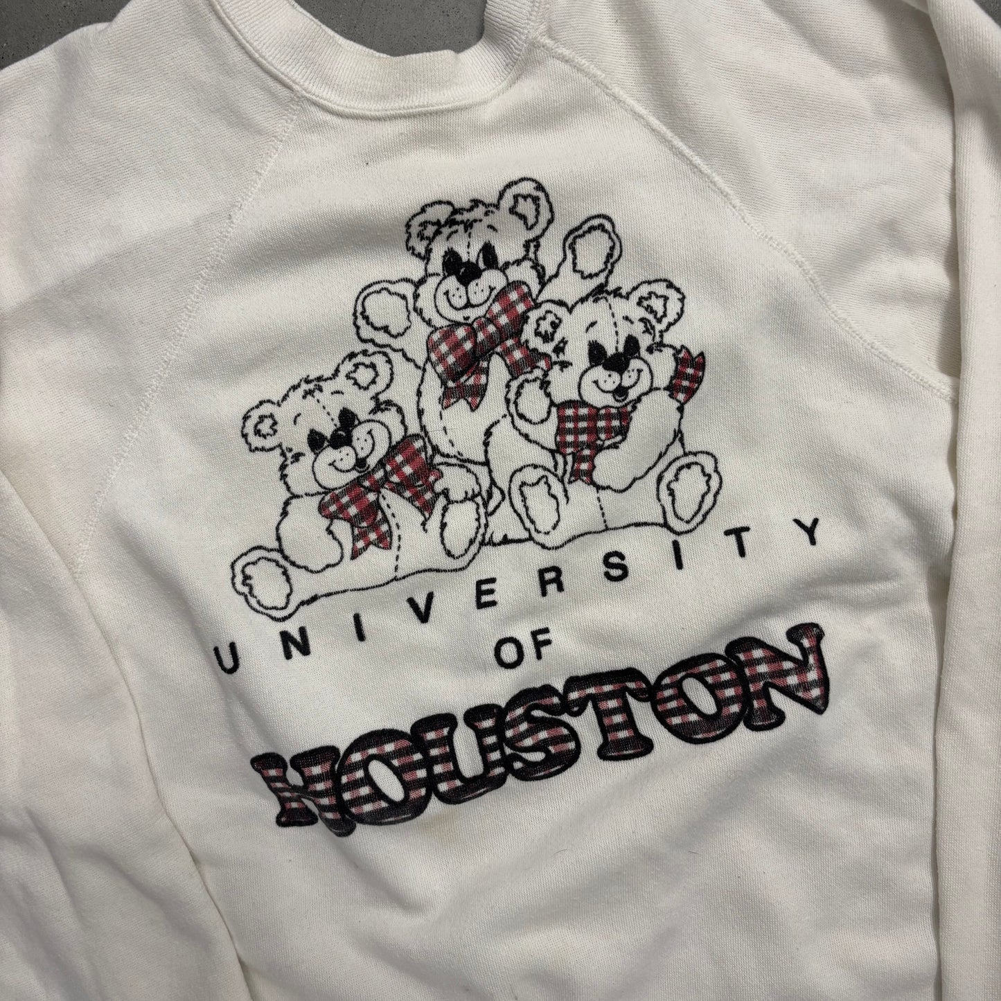 Vintage 90s University of Houston Teddy Bear Crewneck