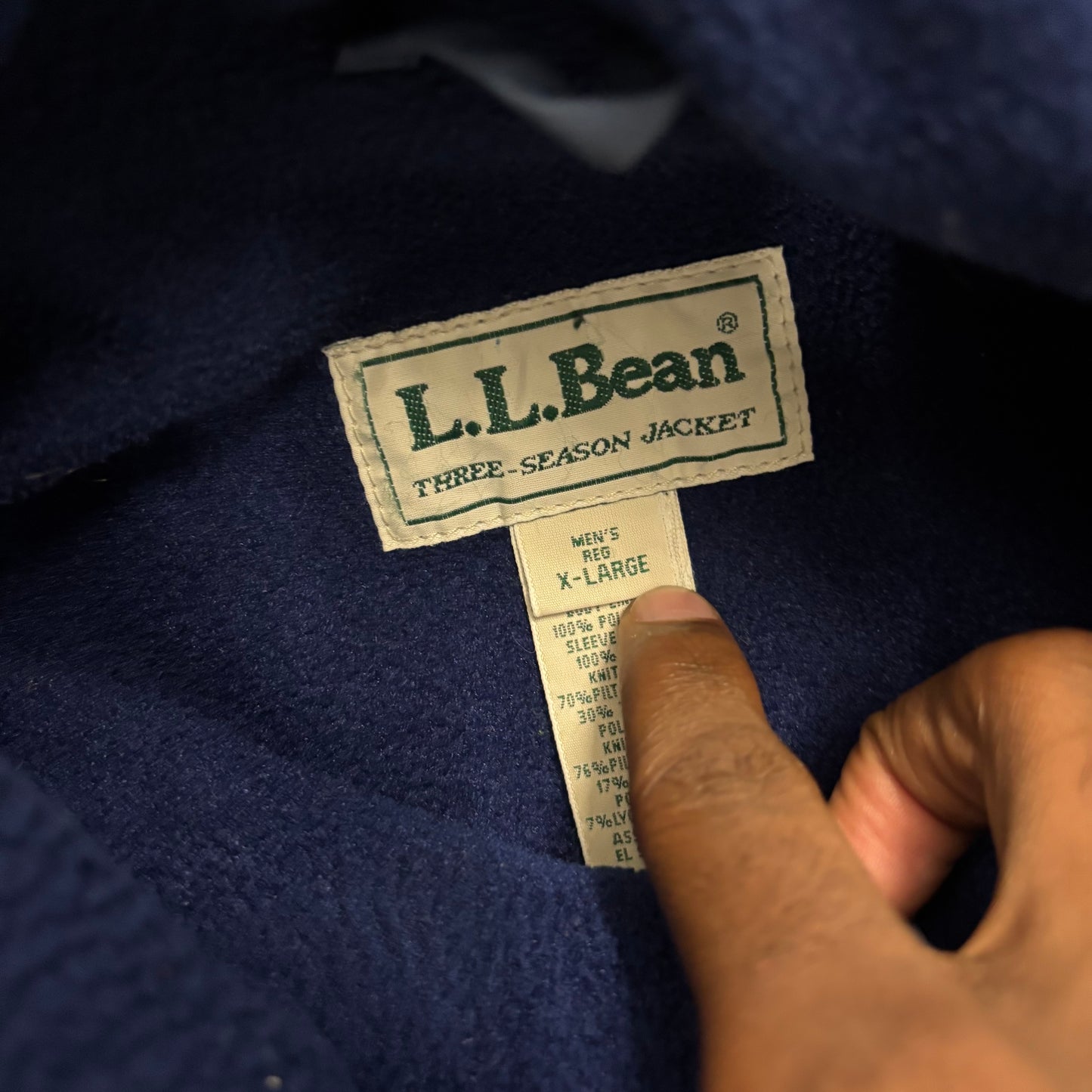 Y2K Navy LL Bean Jacket