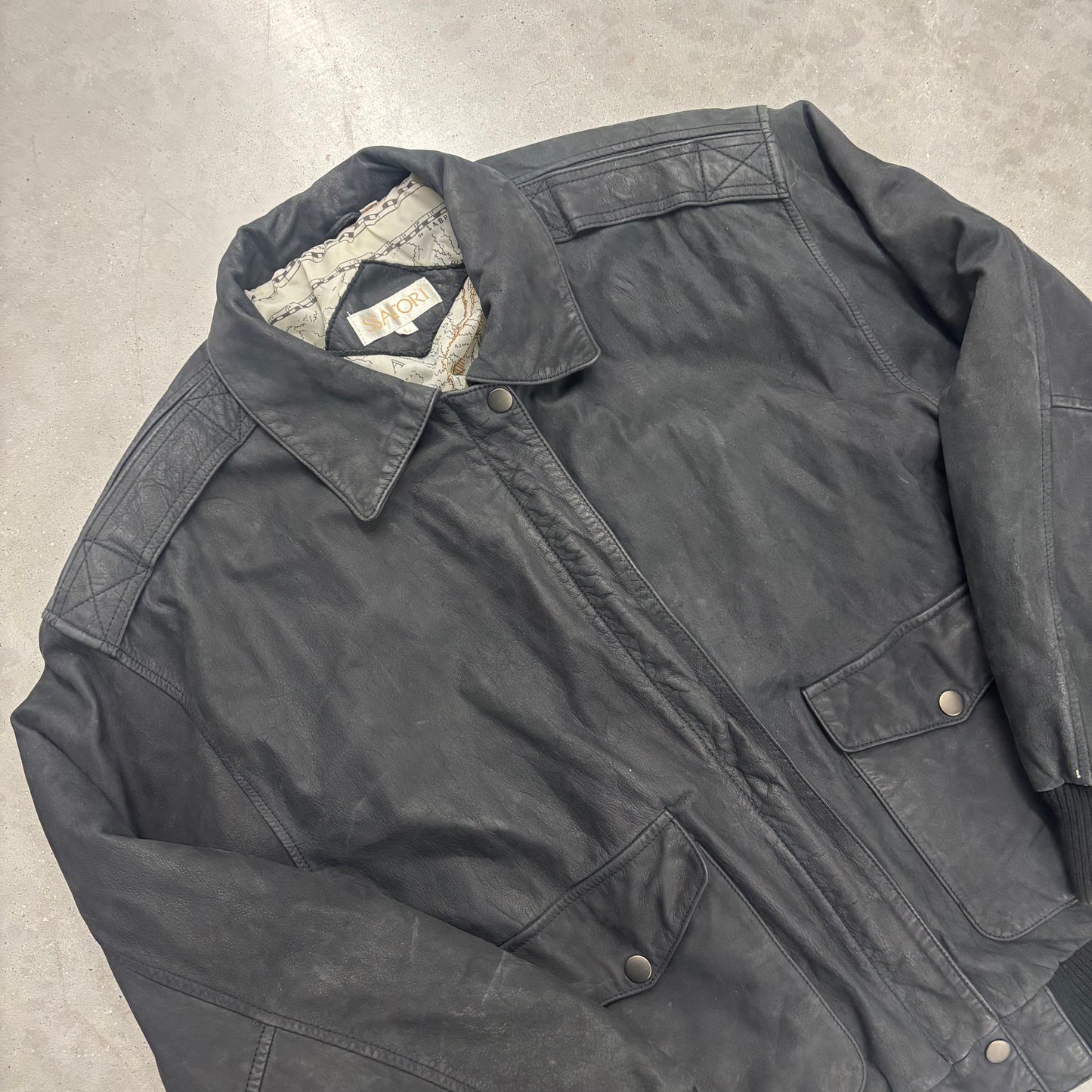 Vintage Black Leather Jacket