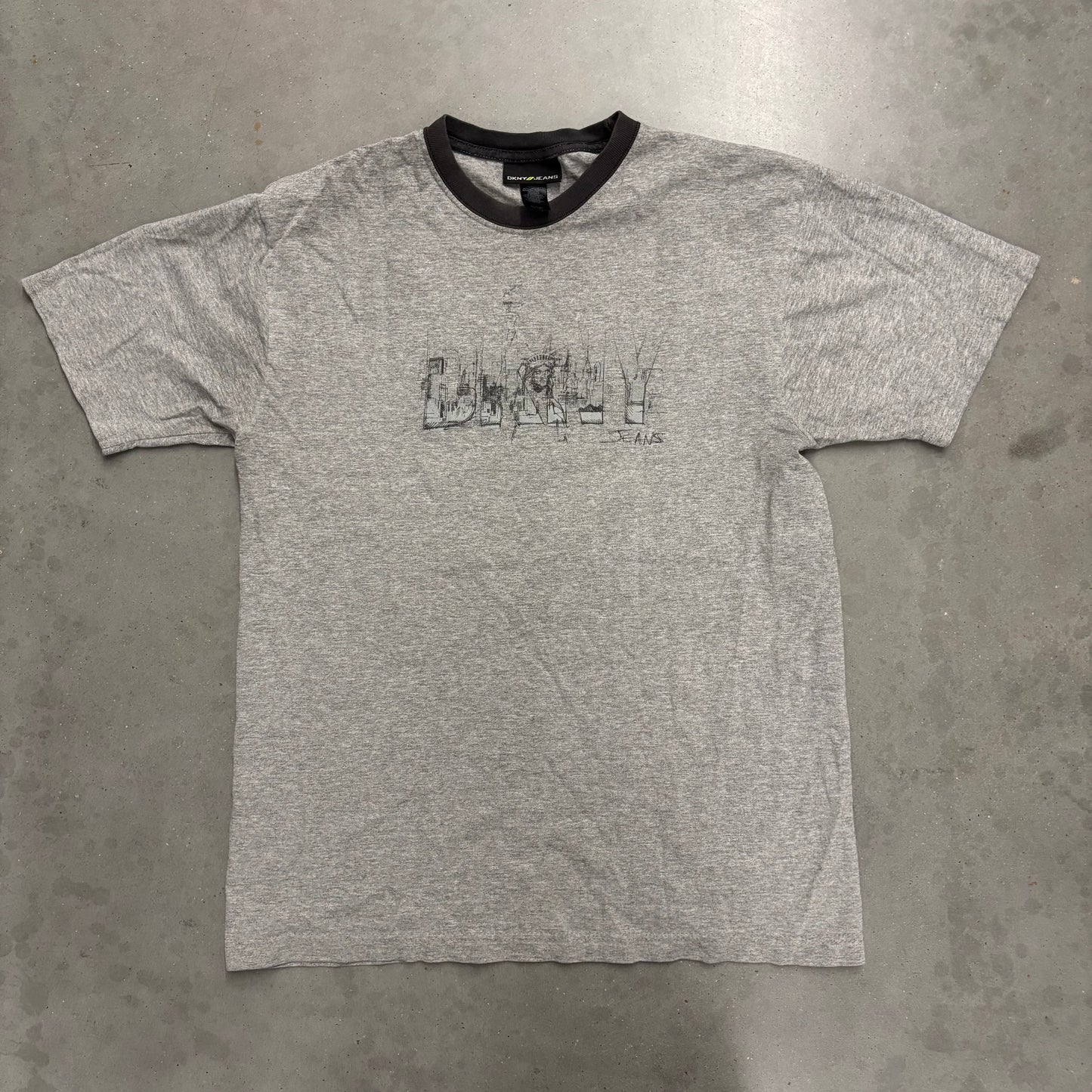 Y2K DKNY Ringer Tee