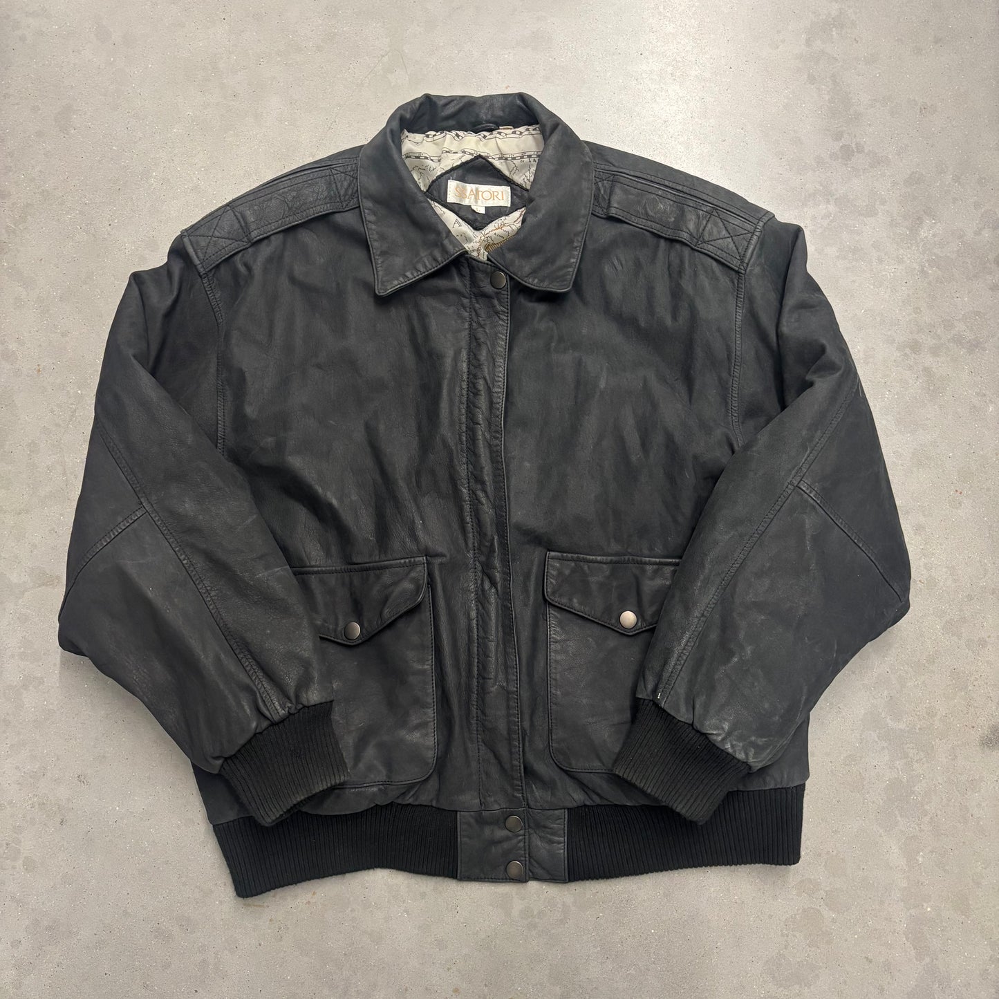 Vintage Black Leather Jacket