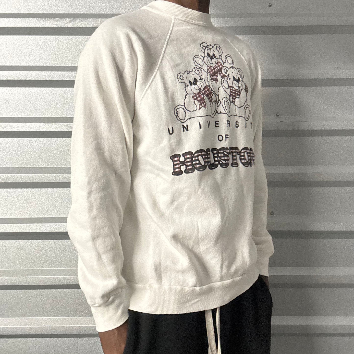 Vintage 90s University of Houston Teddy Bear Crewneck