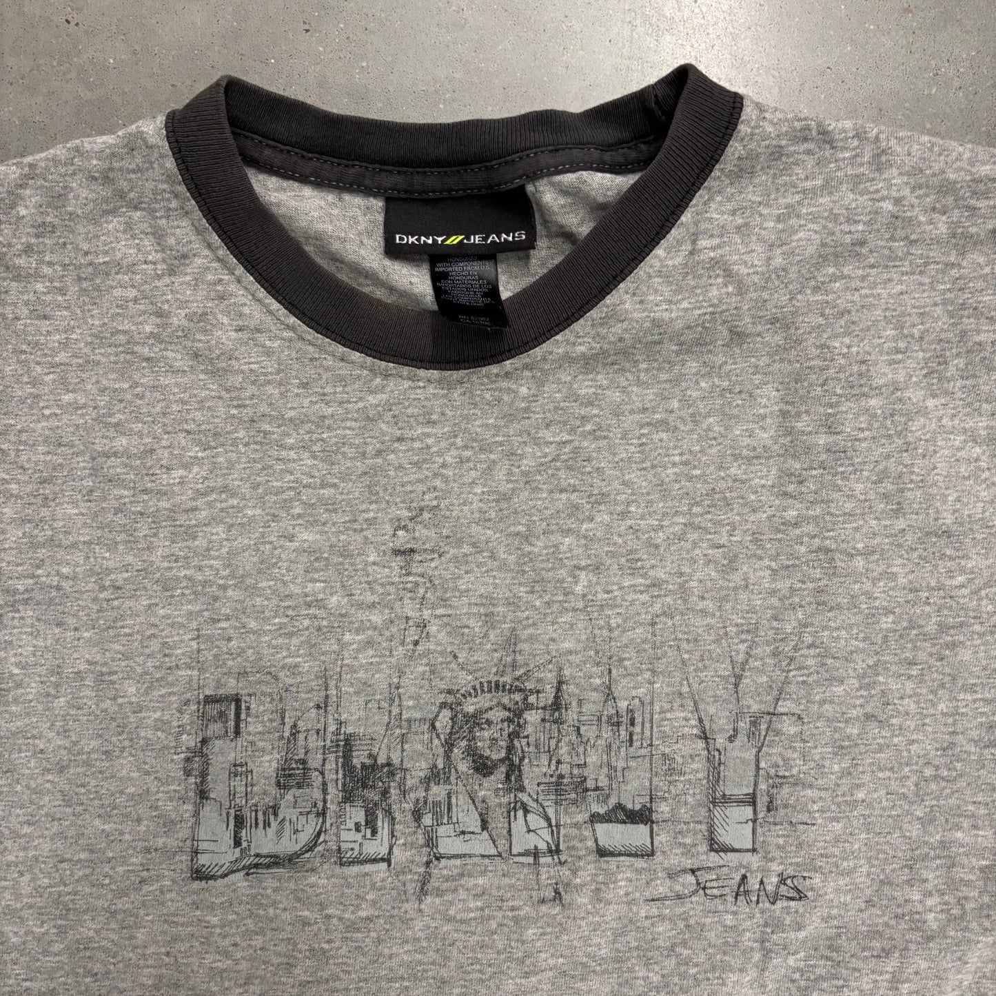 Y2K DKNY Ringer Tee