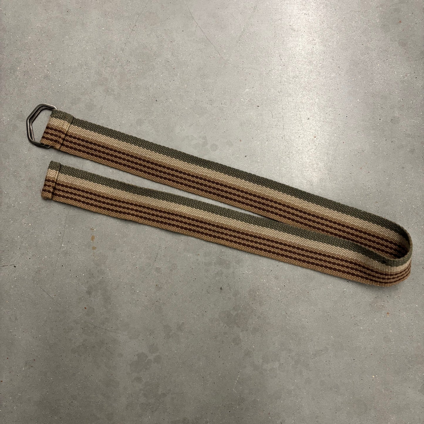 Y2K Green n Tan Loop Belt