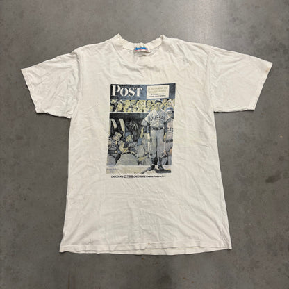 Vintage 90s Norman Rockwell Post Baseball Tee