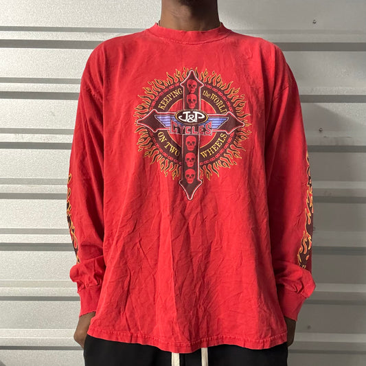 Vintage J&P Cycles Flame Longsleeve