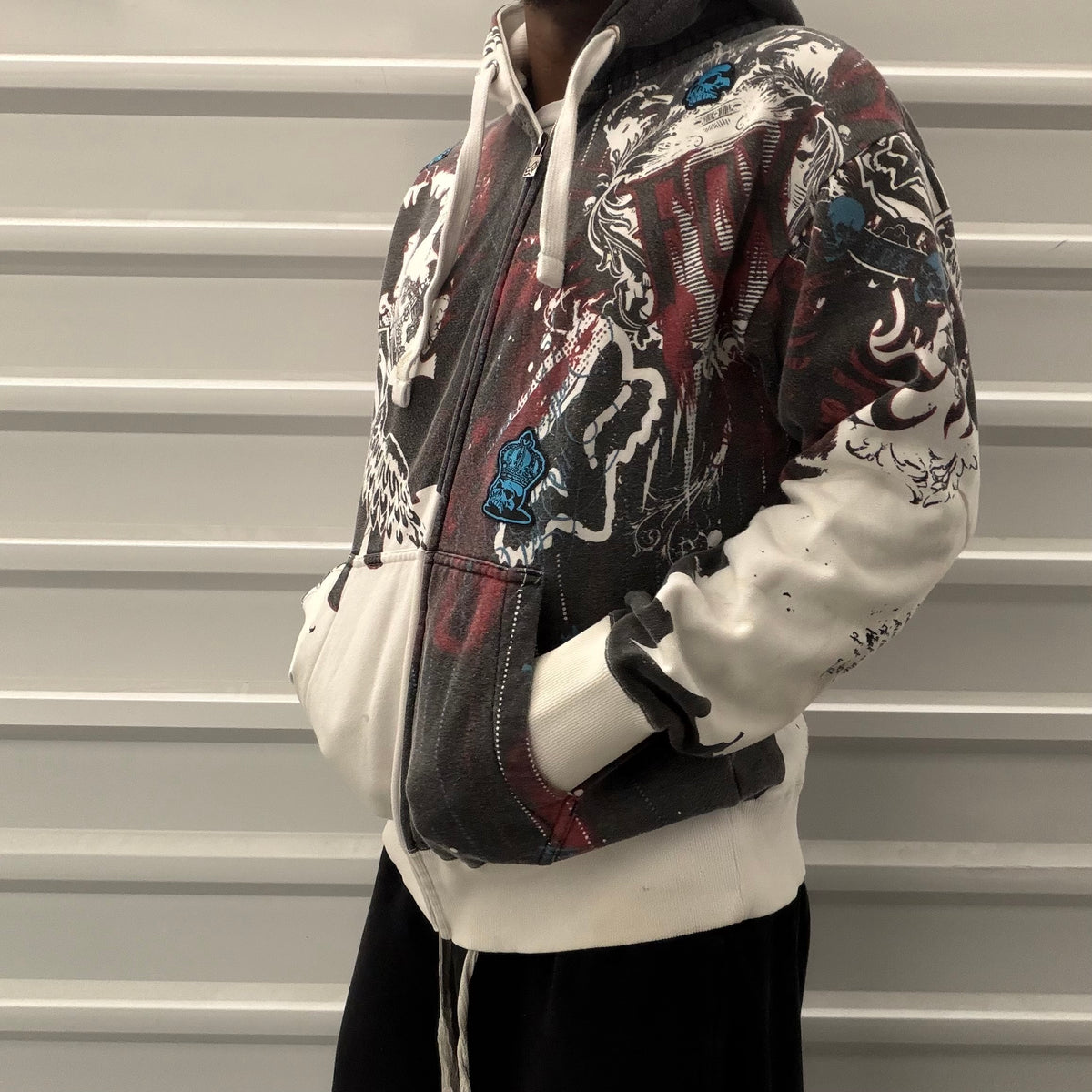 Y2K AOP Fox Zip Up