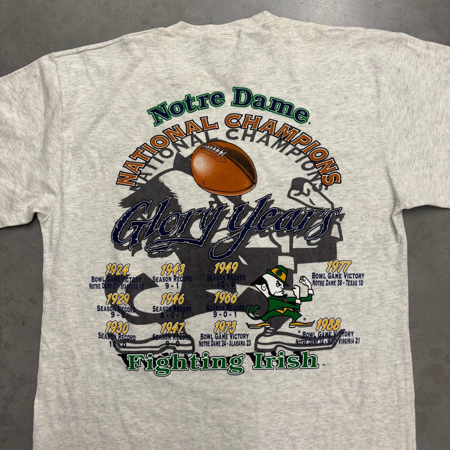 Vintage 90s Notre Dame National Championships Tee