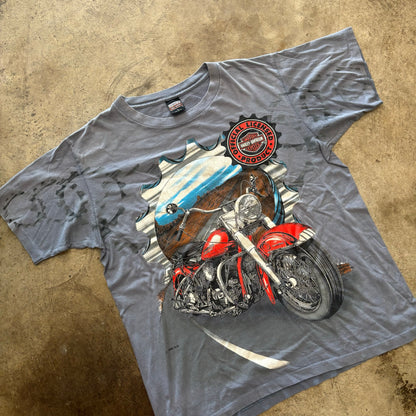 Vintage Harley Davidson AOP Motorcycle Tee