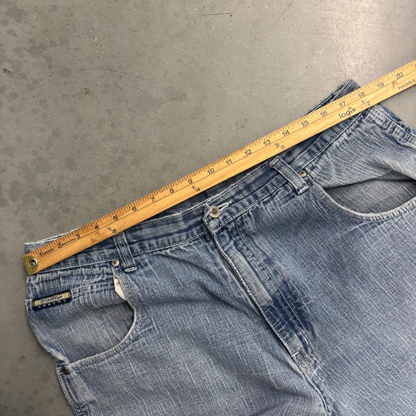 Y2K Faded Brooklyn Express Denim