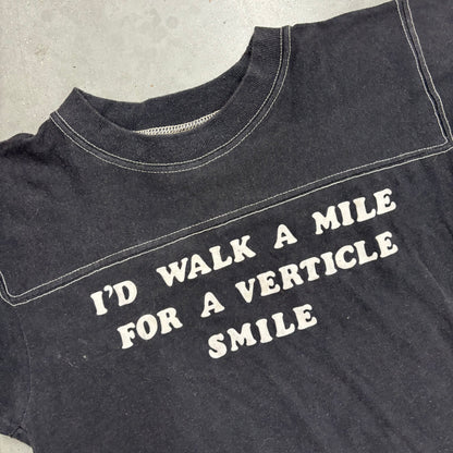 Vintage 70s “Id Run a Mile For a Vertical Smile” Tee