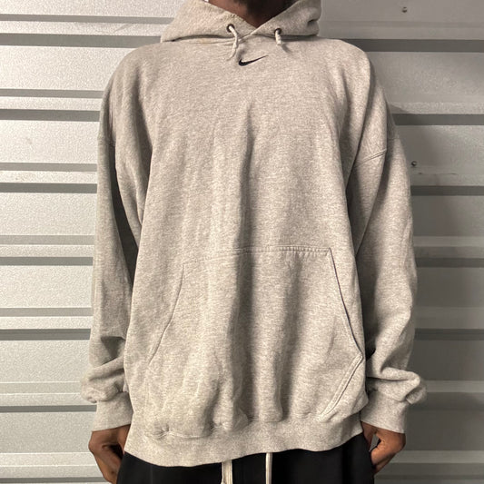 Vintage Grey Nike Center Check Hoodie