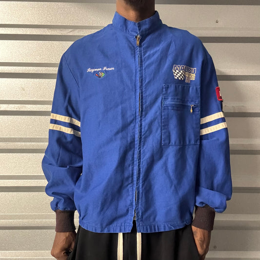 Vintage 80s Blue Malibu Racing Jacket