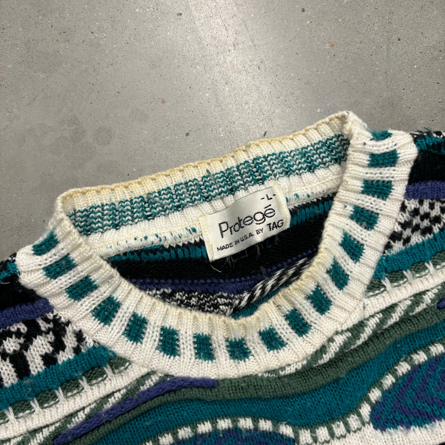 Vintage 3D Knit Sweater