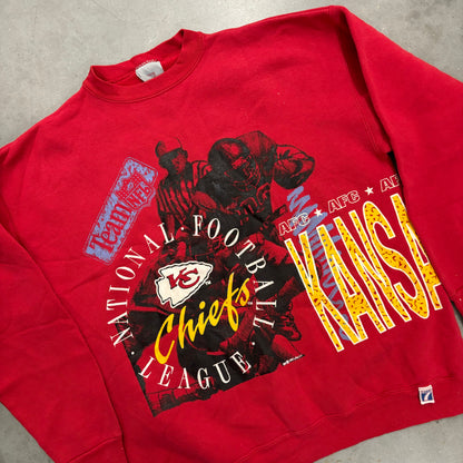 Vintage 90s’ Kansas City Chiefs AOP Crewneck