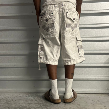 Y2K White Affliction Cargo Shorts