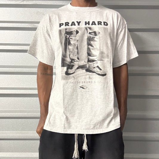 Vintage “Pray Hard” Jesus Tee
