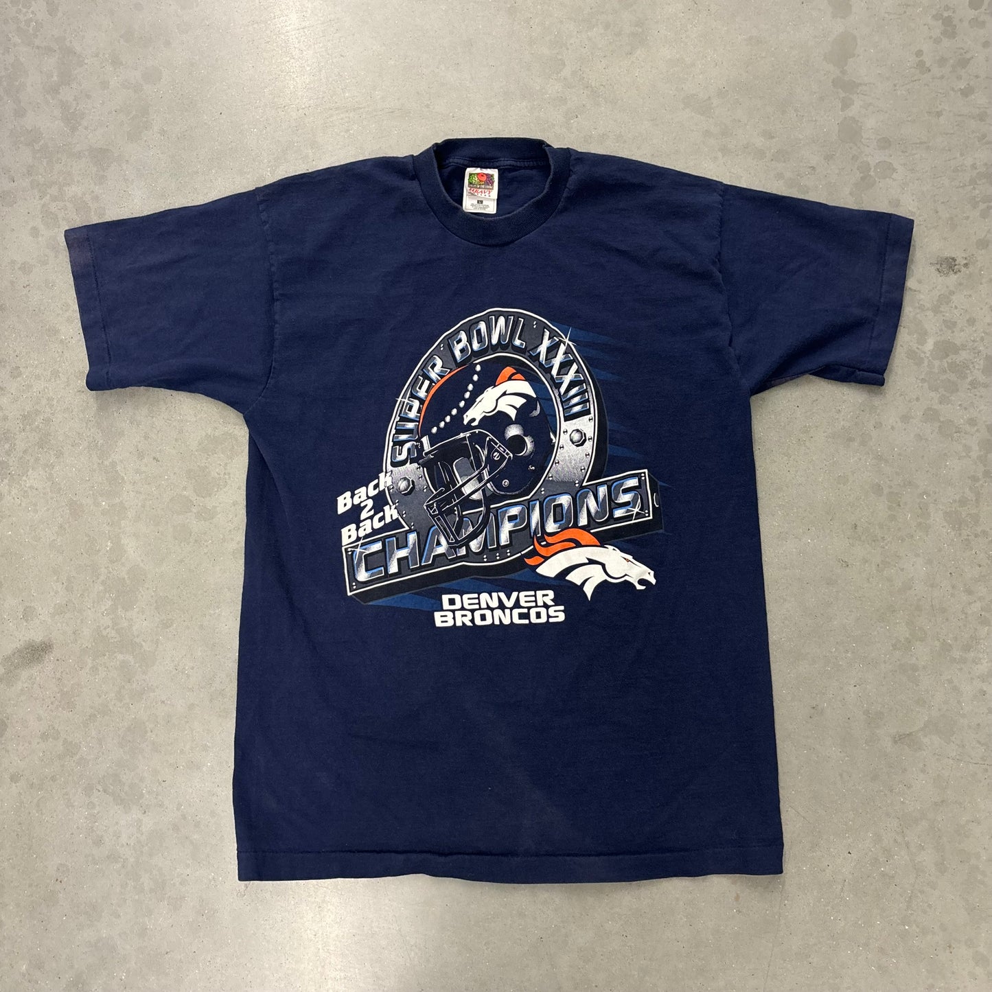 Vintage Denver Broncos Back 2 Back Champions Tee