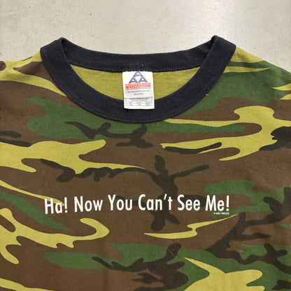 Y2K 01’ “Ha! Now You Cant See Me”Ringer Tee