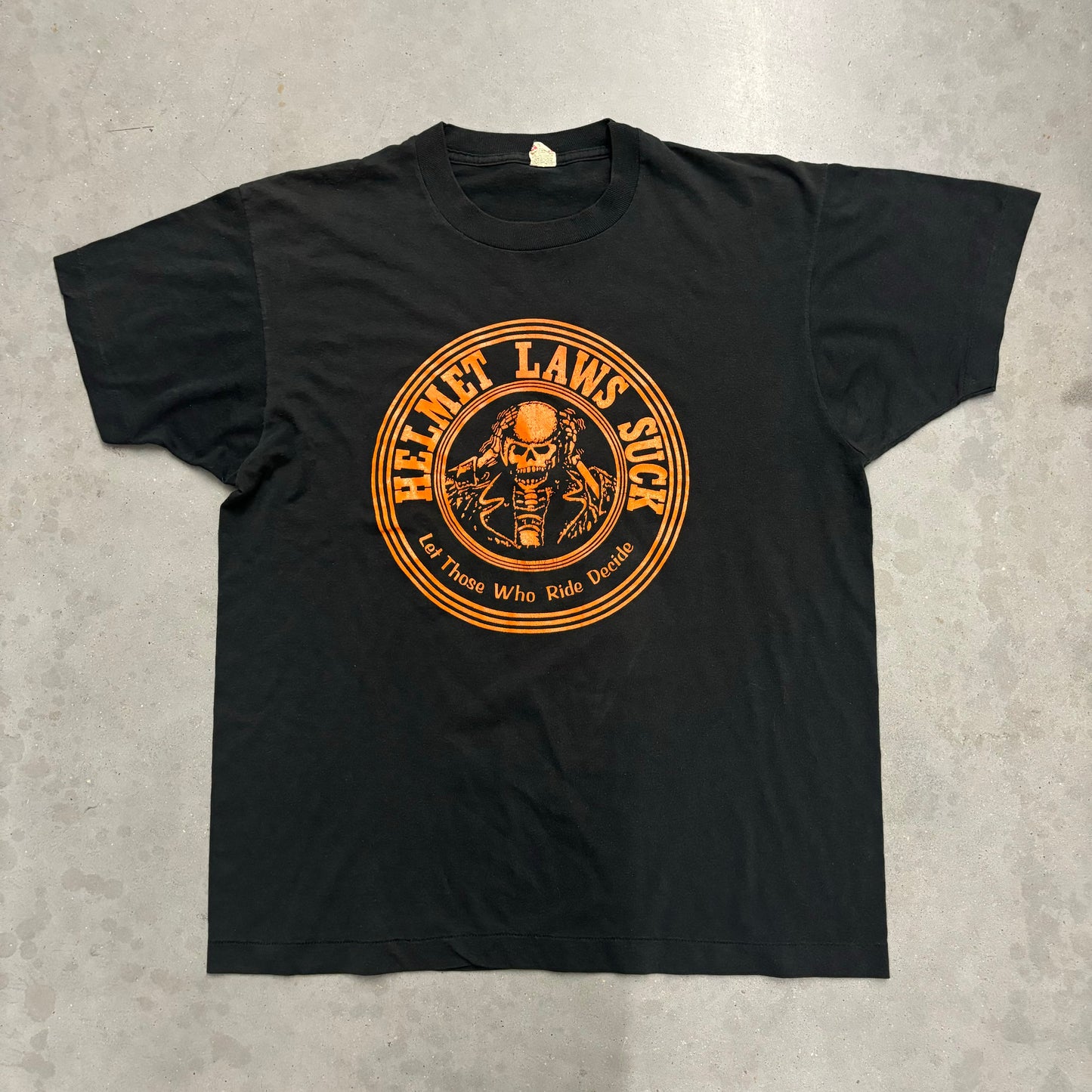 Vintage “Helmet Laws Sucks” Biker Tee