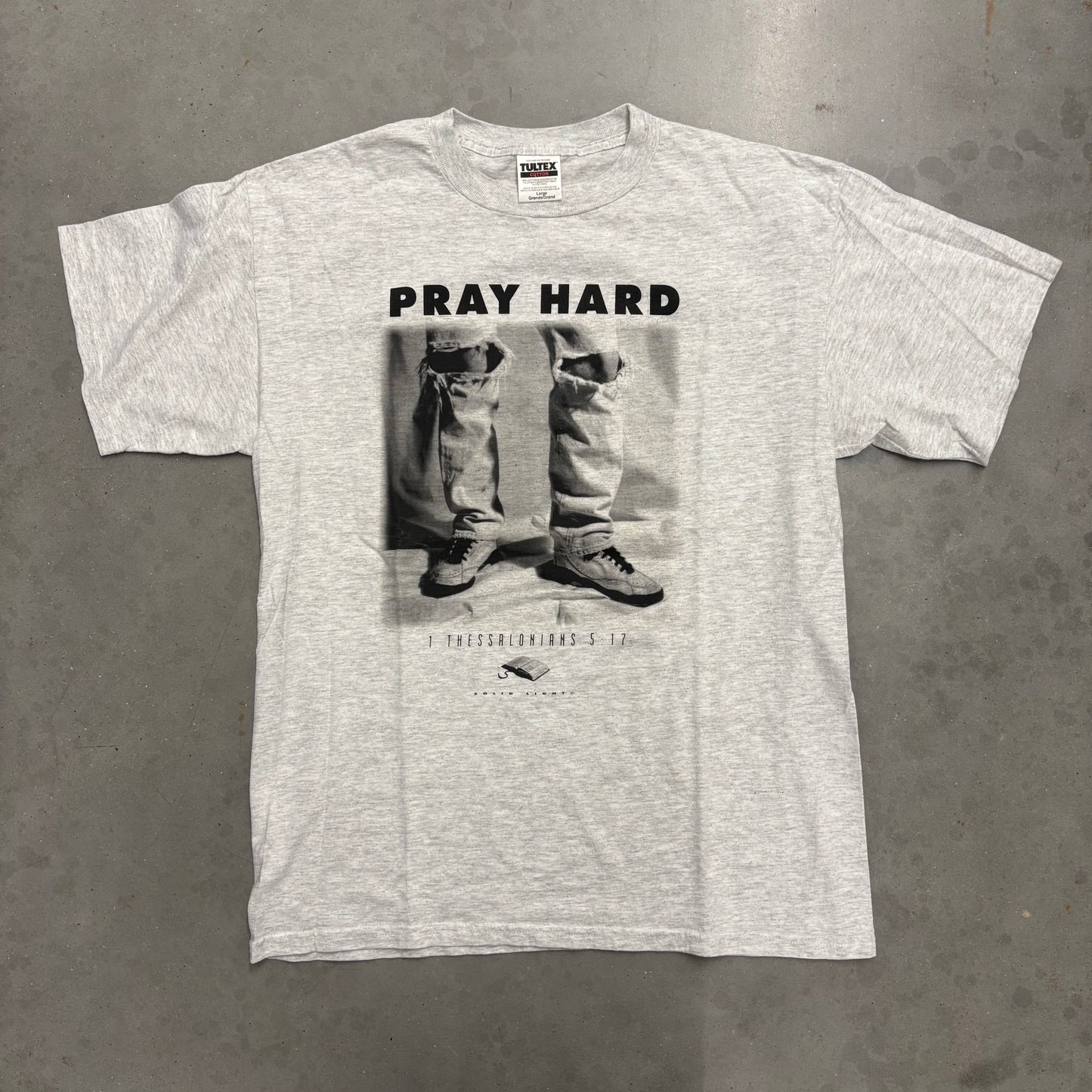 Vintage “Pray Hard” Jesus Tee