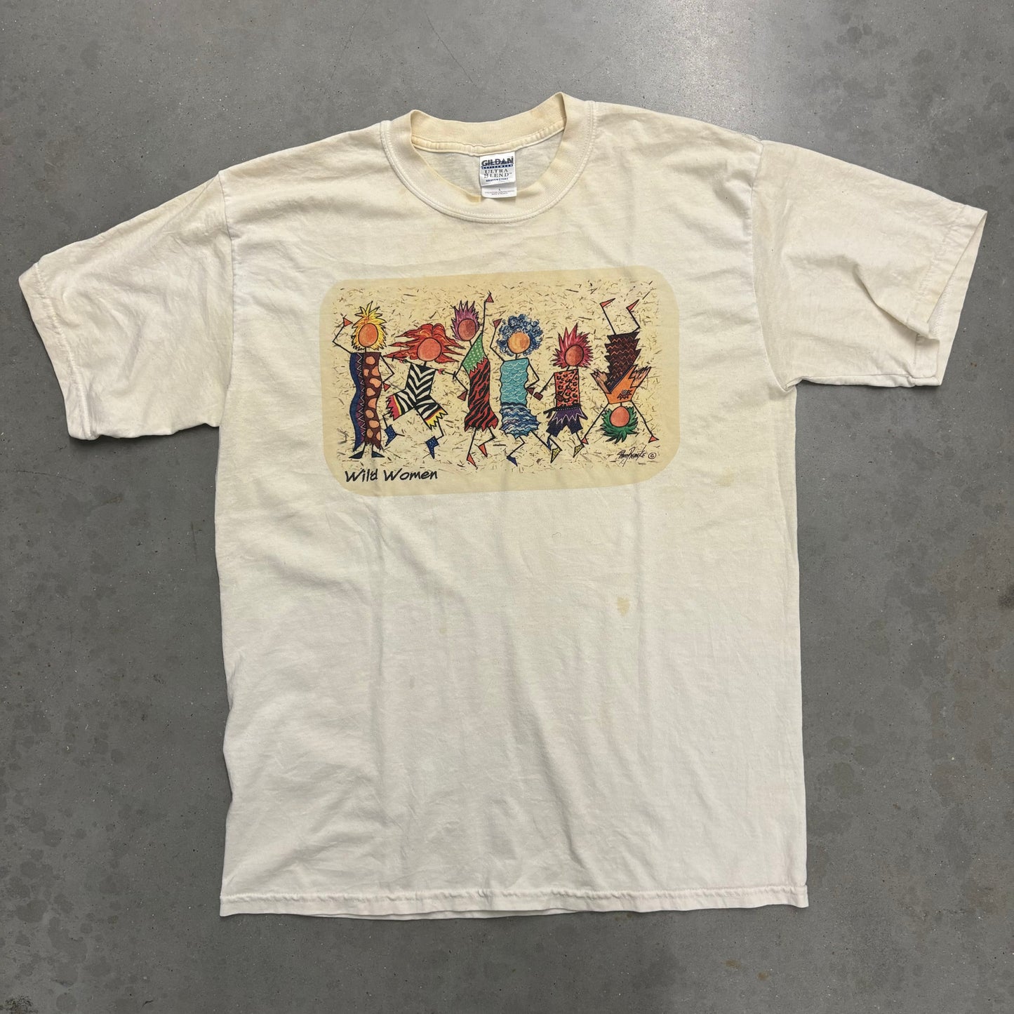 Vintage 90s Wild Women Art Tee