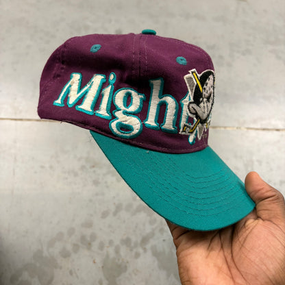 Vintage 90s Mighty Ducks AOP Hat