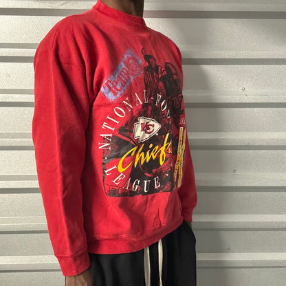 Vintage 90s’ Kansas City Chiefs AOP Crewneck