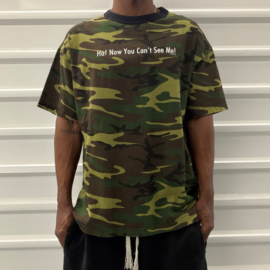 Y2K 01’ “Ha! Now You Cant See Me”Ringer Tee