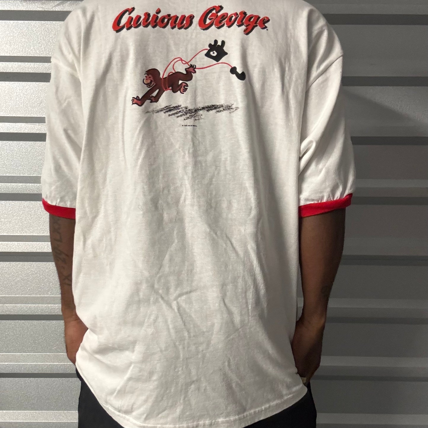 Vintage 95’ Curious George Ringer Tee