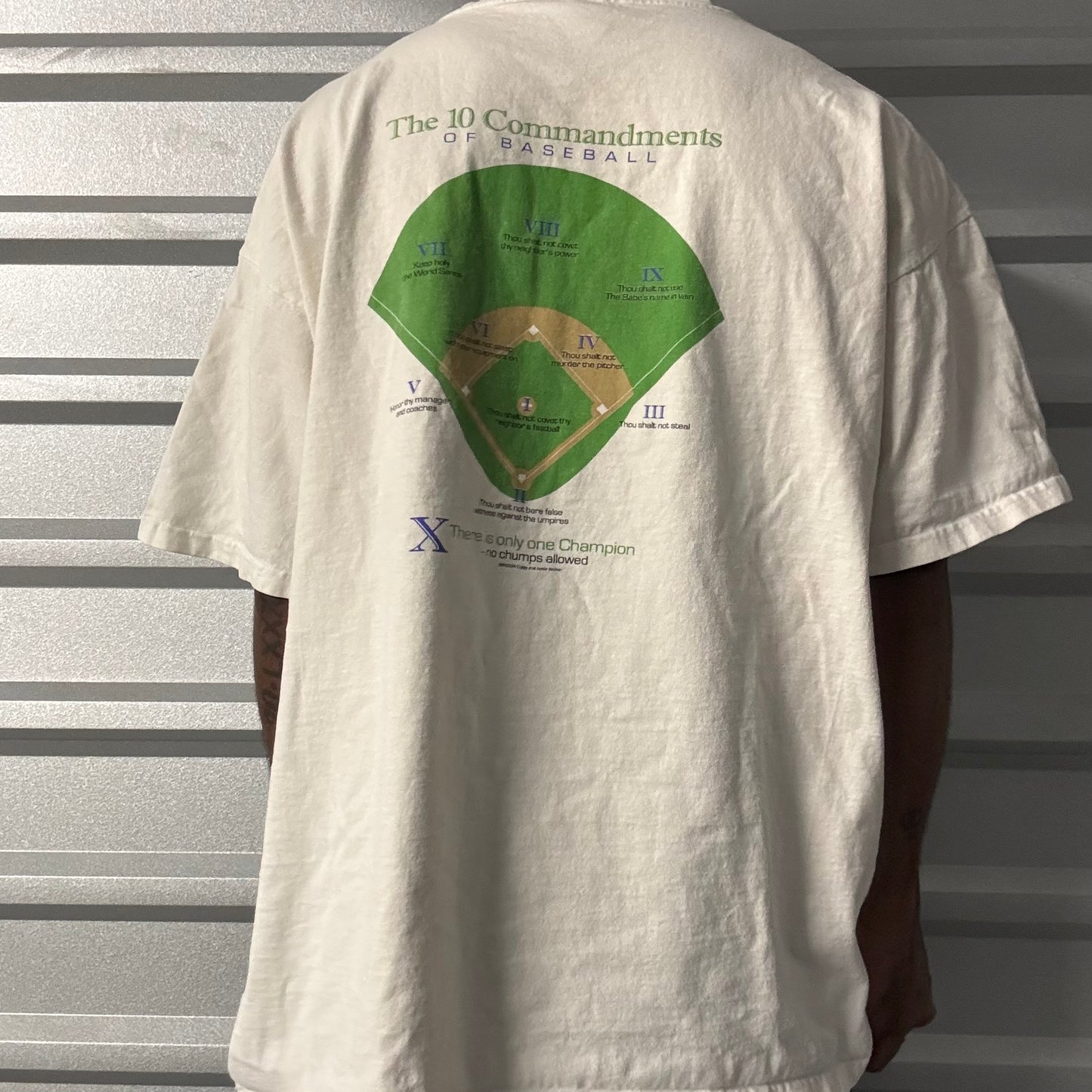 Vintage 90s 10 Commandments Baseball Tee