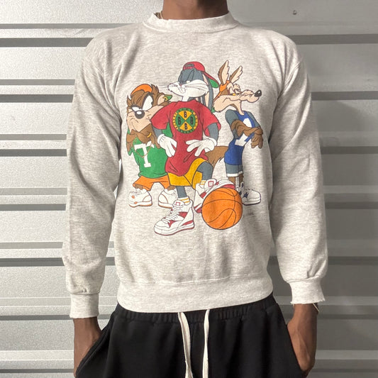 Vintage 90s Cross Colors Looney Tunes AOP Crewneck