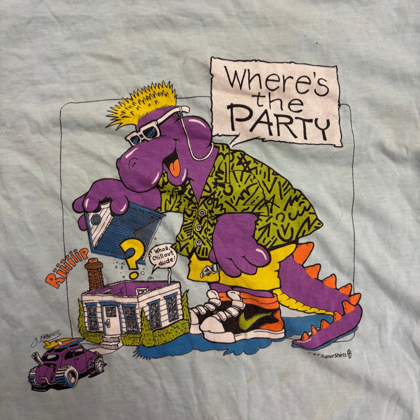 Vintage 80s Barney Funny Tee