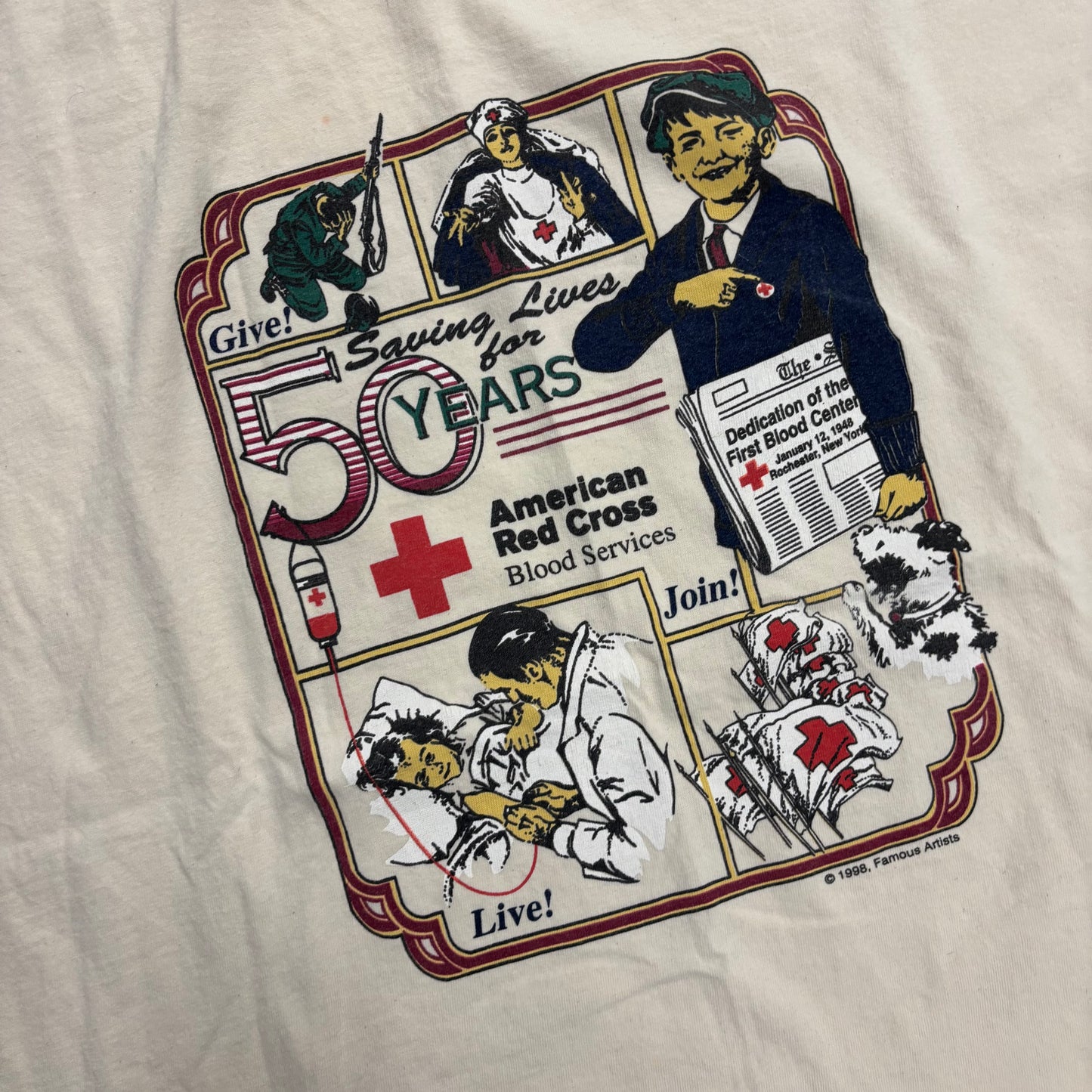 Vintage Red Cross American Promo Tee