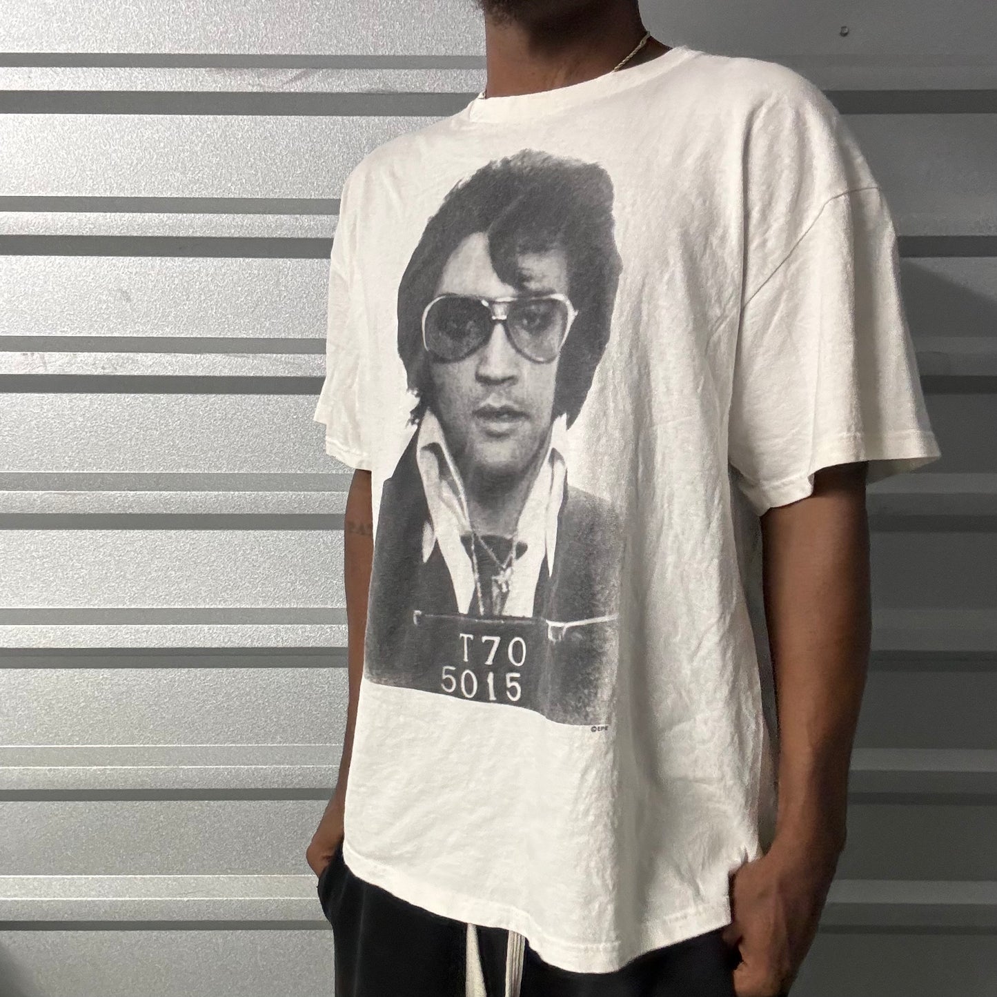 Y2K Elvis Mugshot Tee