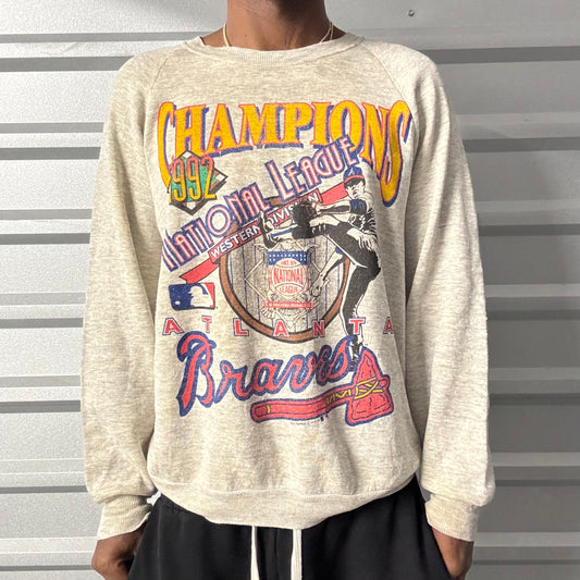 Vintage 92’ Atlanta Braves Crewneck