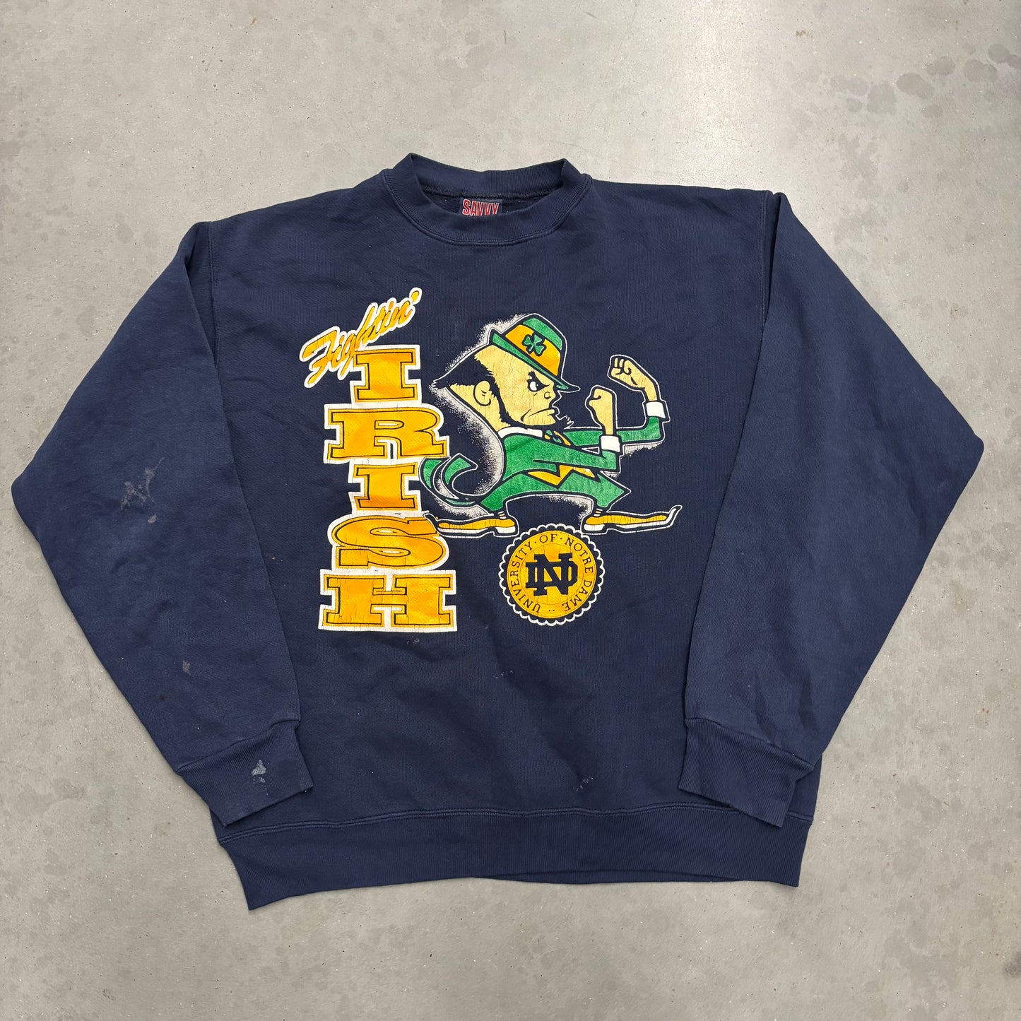 Vintage 90s Notre Dame Fighting Irish Crewneck