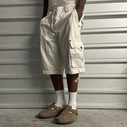 Y2K White Affliction Cargo Shorts