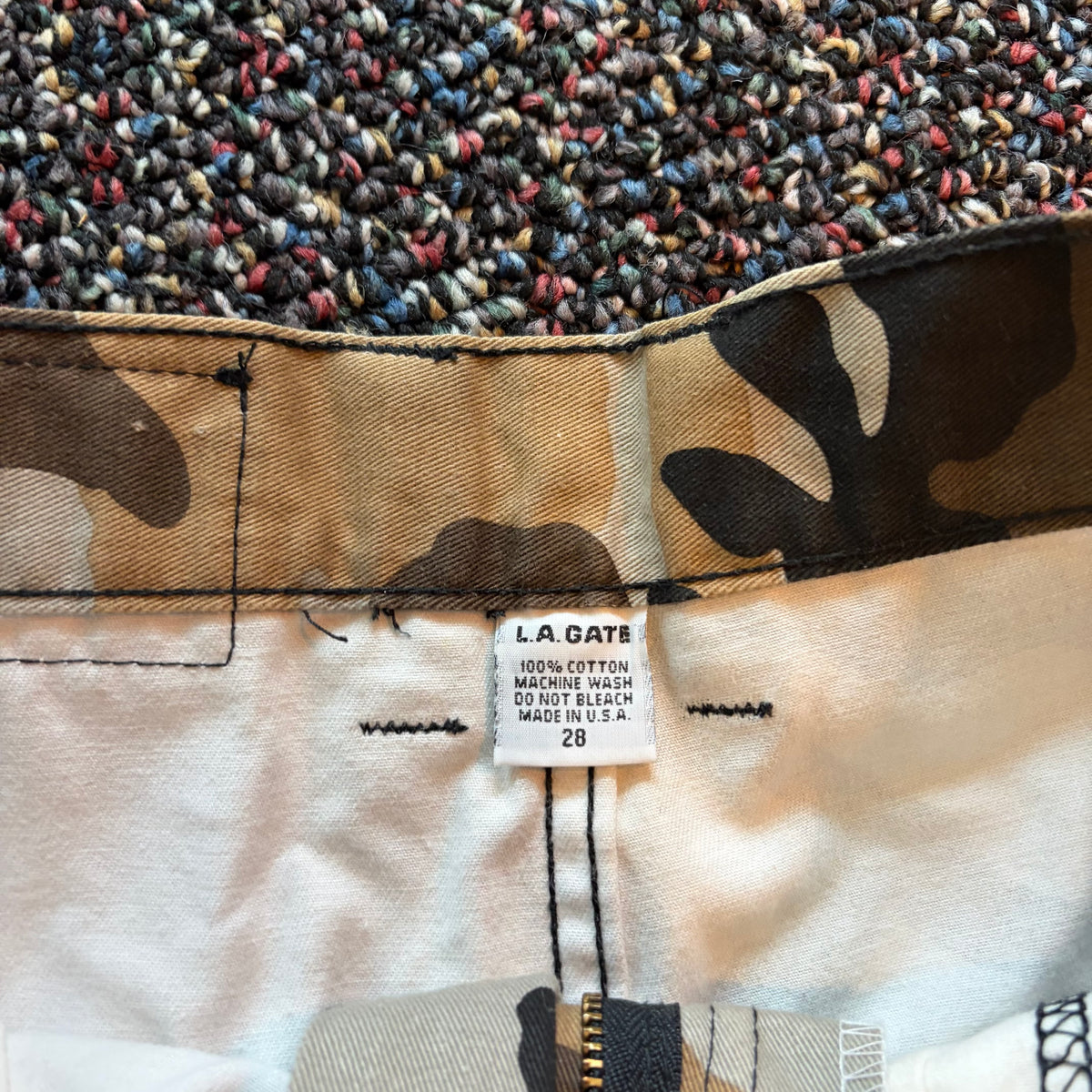 Y2K La Gate Camo Cargo Pants