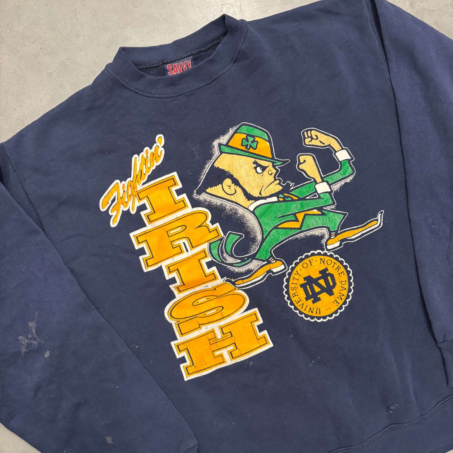 Vintage 90s Notre Dame Fighting Irish Crewneck