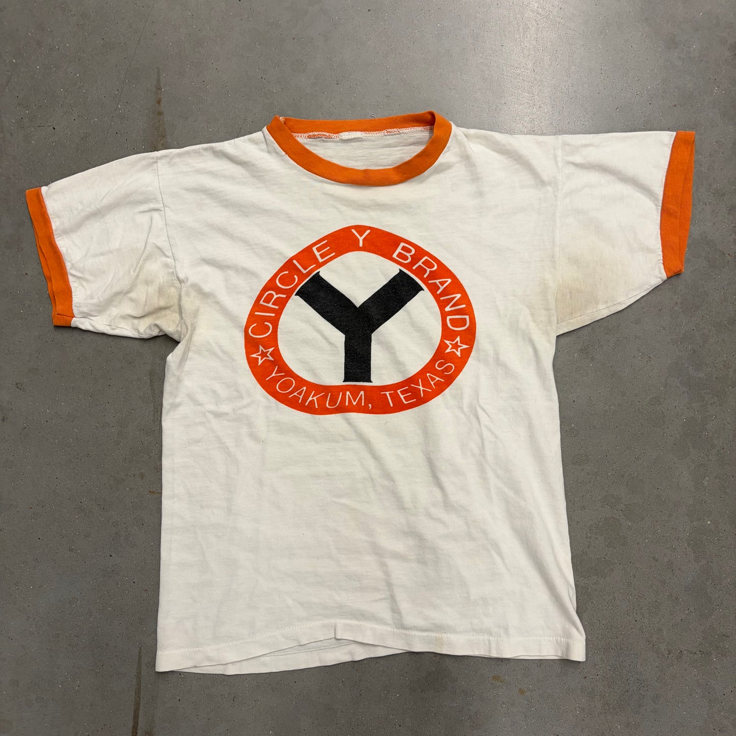 Vintage 80s Circle Y Brand Ringer Tee