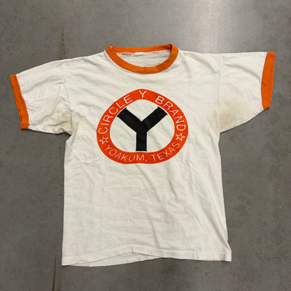 Vintage 80s Circle Y Brand Ringer Tee