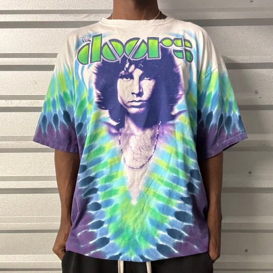 Y2K 01’ Liquid Blue Jim Morrison “Lizard King” Tee