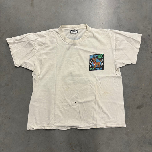 Vintage 90s Happy Dog Funny Tee