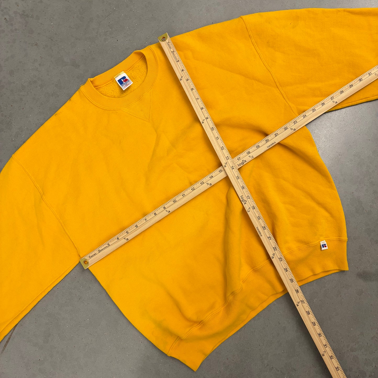 Y2K Yellow Russell Crewneck