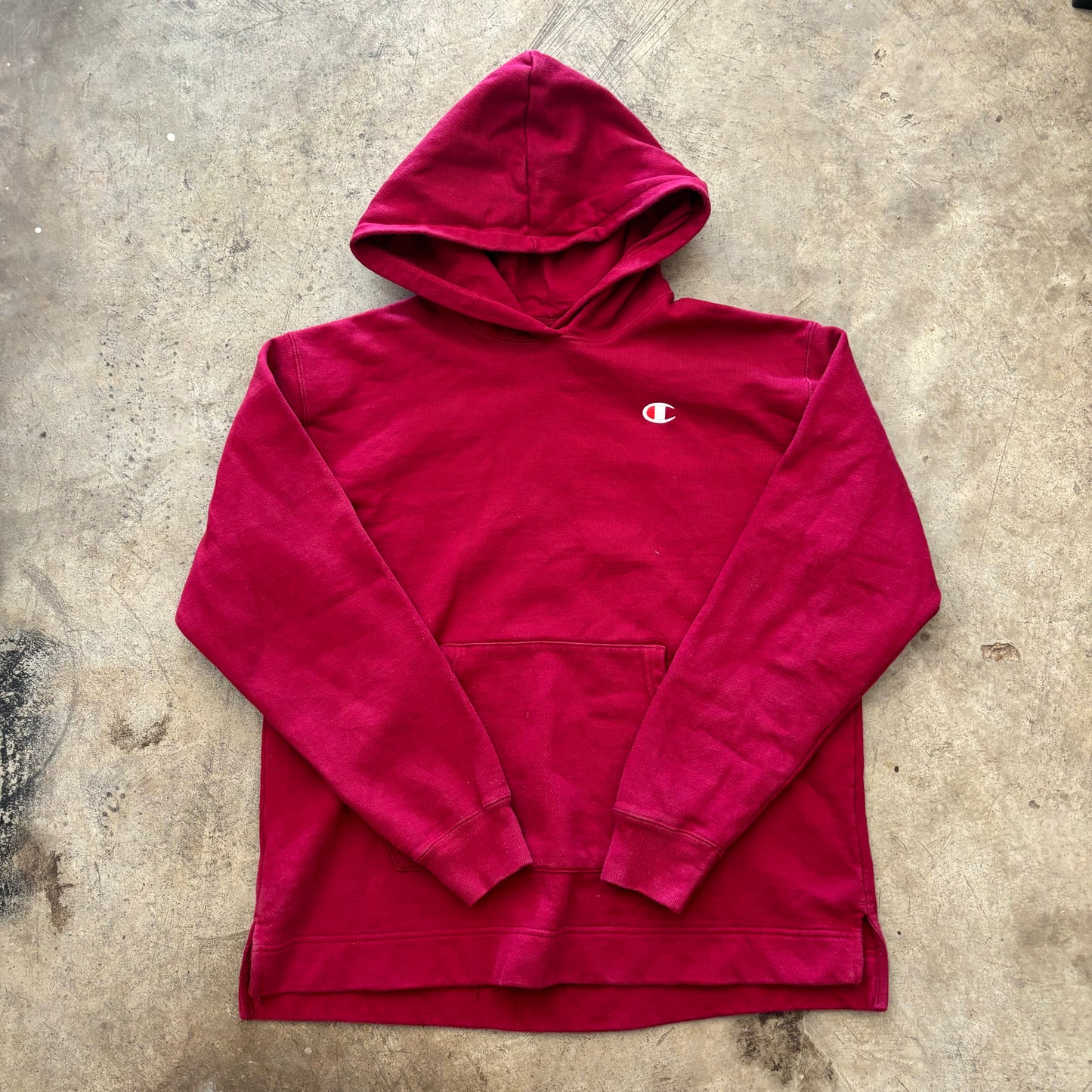 Red Reverse Weave Champion Hoodie