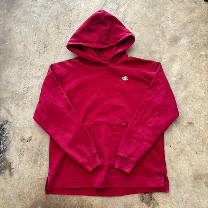 Red Reverse Weave Champion Hoodie