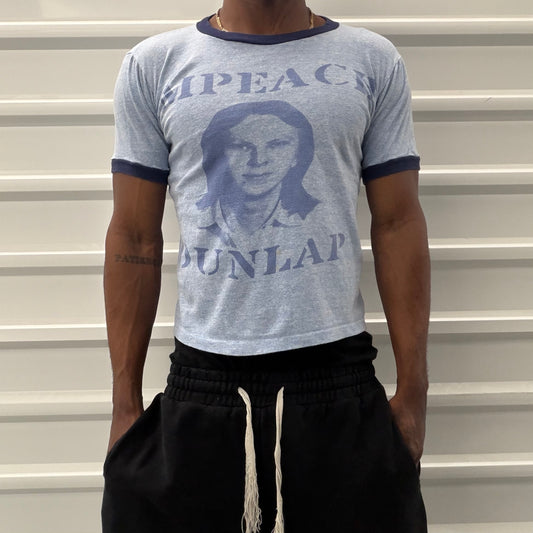 intage 80s “Impeach Dunlap” Ringer Tee