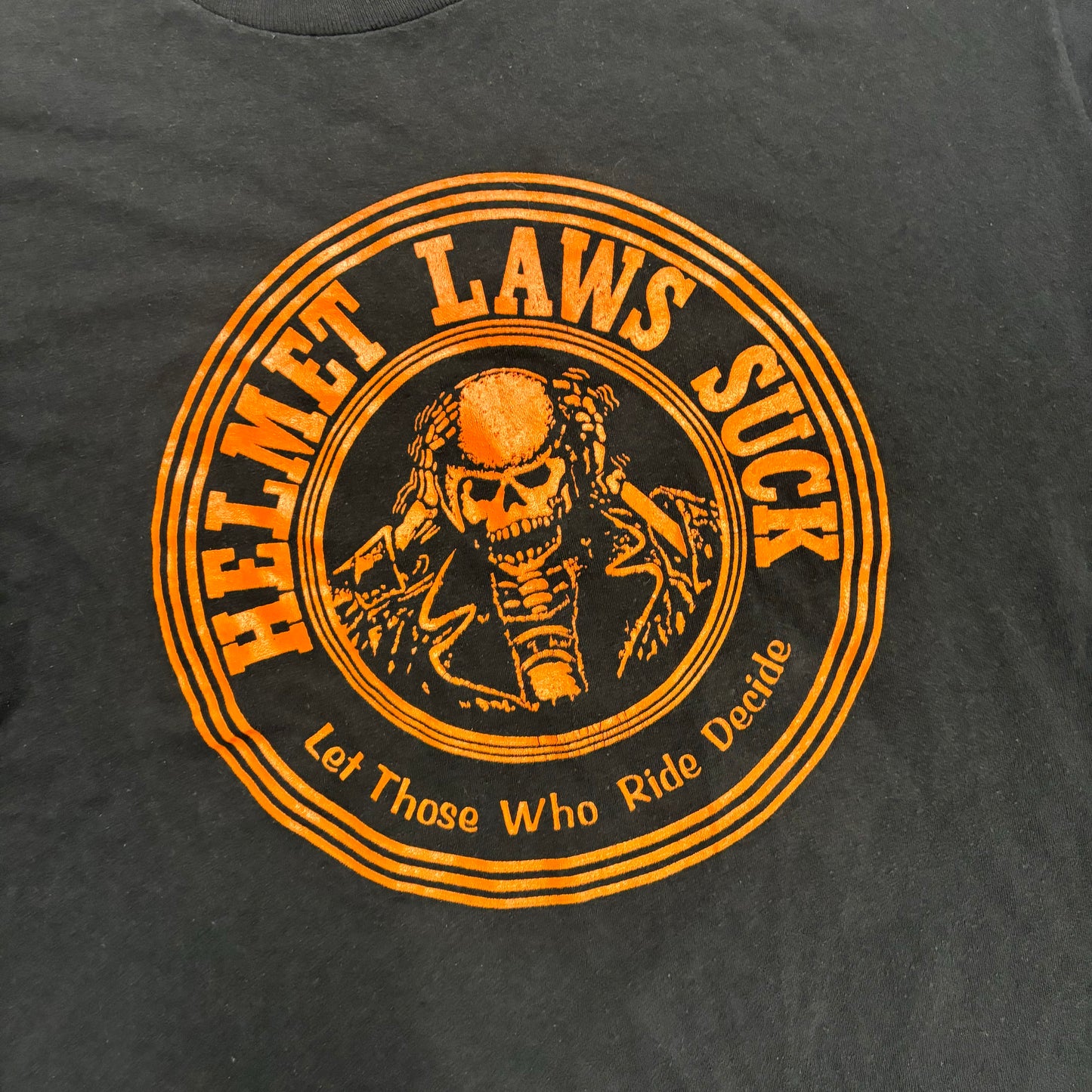 Vintage “Helmet Laws Sucks” Biker Tee